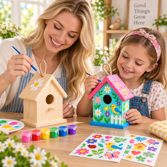 Paint-Your-Own Wooden Birdhouse Kit