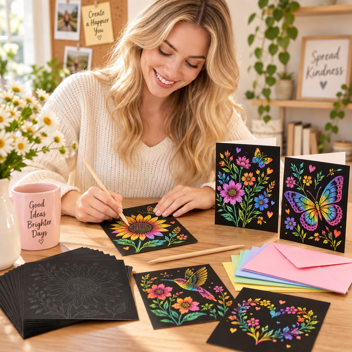 Scratch Art Greeting Card Kit