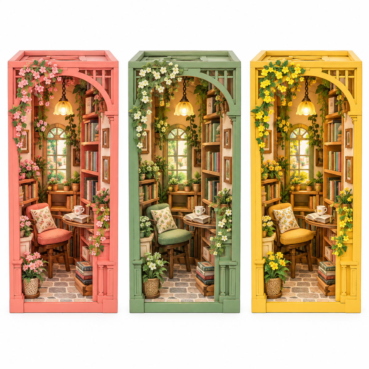 Selovyn Miniature DIY Book Nook Kit white image