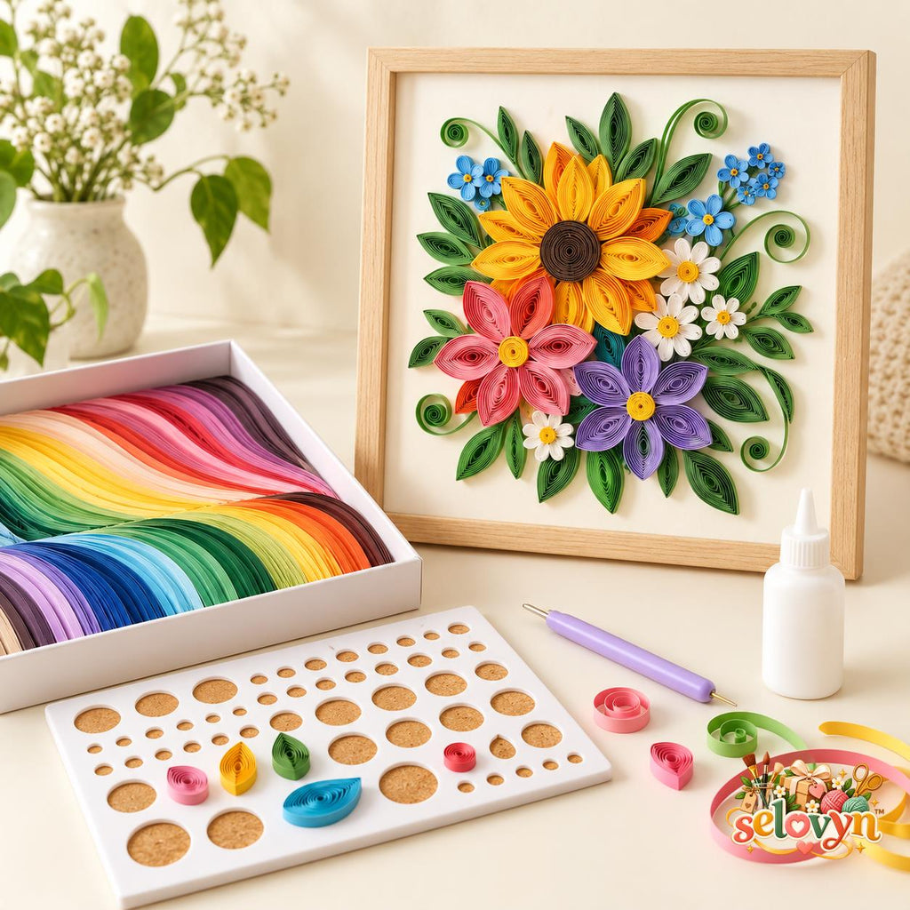 Selovyn Paper Quilling Art Kit main image