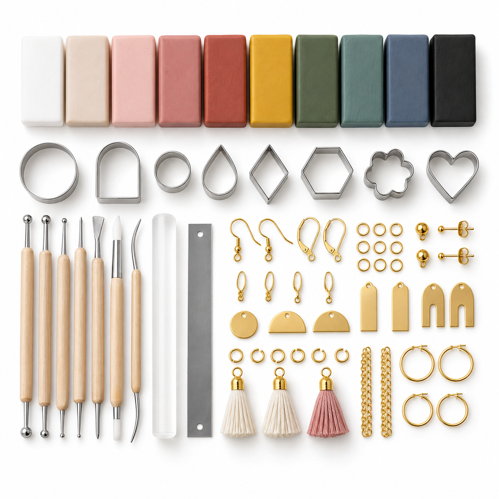 Polymer Clay Jewelry Making Kit on white background