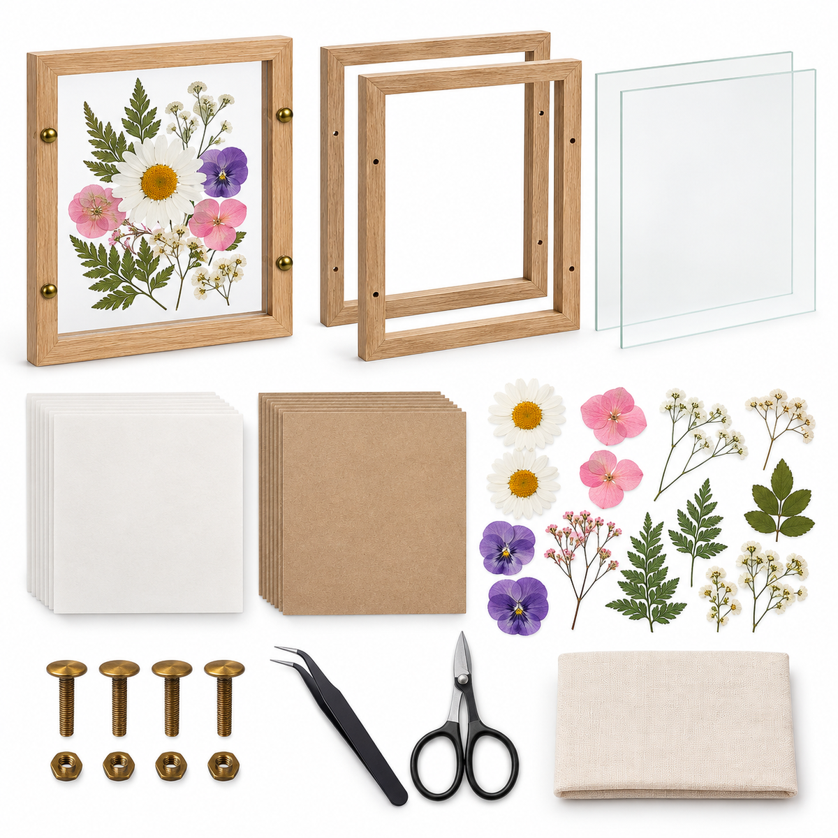 Selovyn Pressed Flower Frame Kit white image