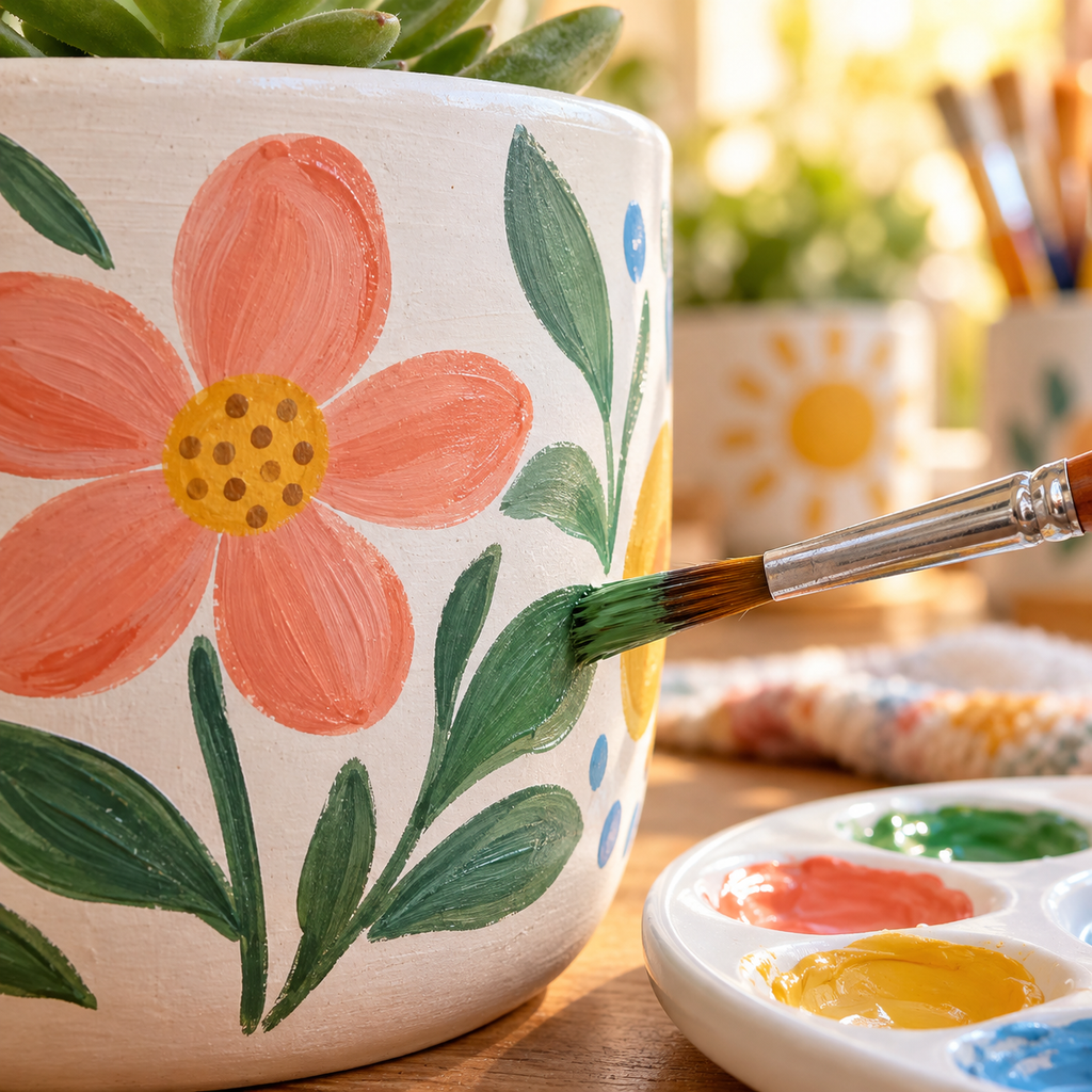 Selovyn Textured Floral Punch Needle Kit detail view