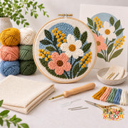 Textured Floral Punch Needle Kit
