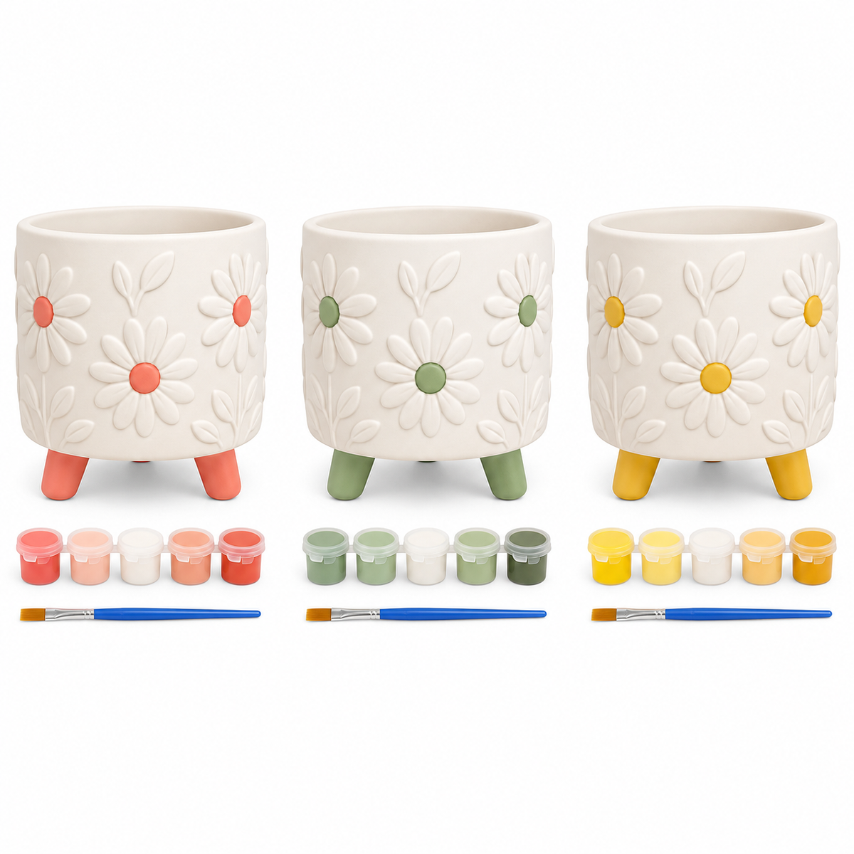 Selovyn Textured Floral Punch Needle Kit three-color SKU options