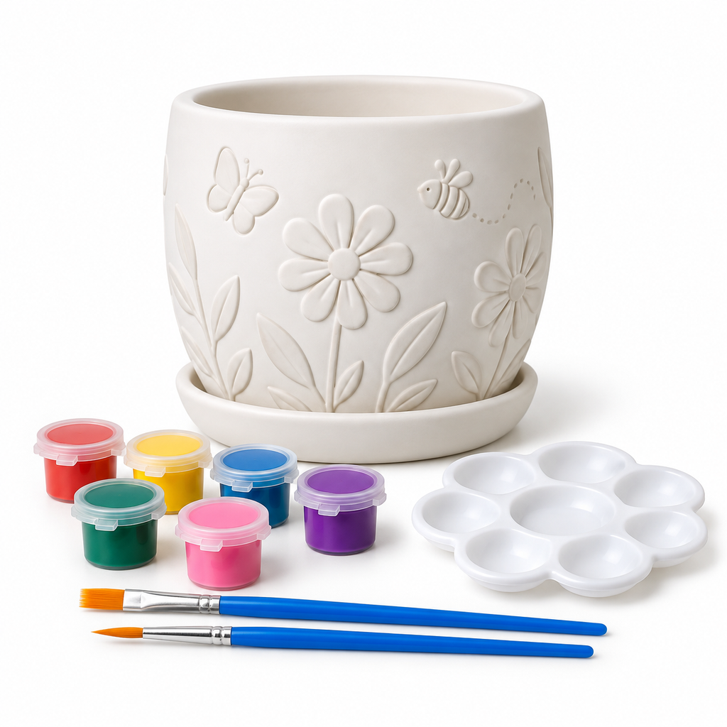 Selovyn Textured Floral Punch Needle Kit on white background