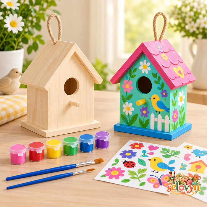 Paint-Your-Own Wooden Birdhouse Kit